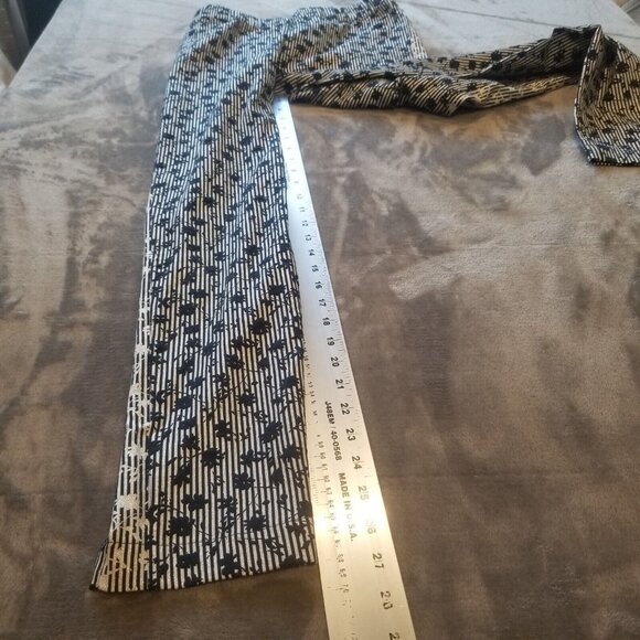 D. Exterior Women's Ankle Pants Mid-Rise Striped Floral Print Size 40 Straight - Picture 6 of 7